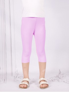 Kids Solid Color Stretchy Capri (7-10 Yrs)